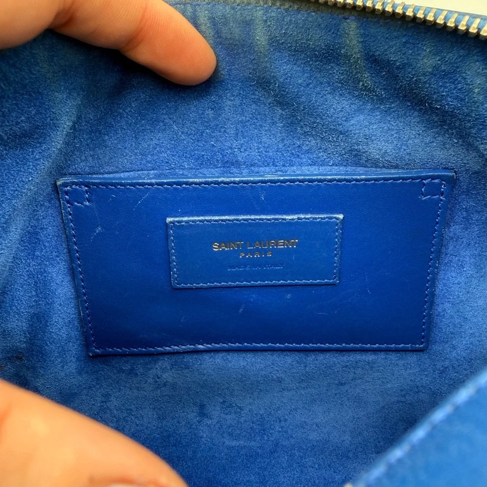 Saint Laurent Vibrant Blue Satchel - Picture 8 of 10